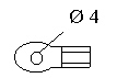 Cosse de diamètre 4.