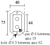 Dimensions of pins.