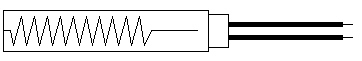 Dessin d'une cartouche basse charge avec une zone non chauffante.