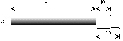 Cartouche basse charge munie de l'option 18 : ''Broches''.